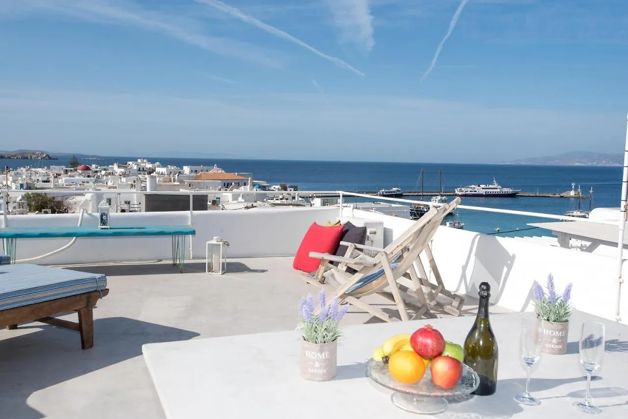 Villa Mykonos Panorama With Private Terrace & Sea View à Mykonos Town Hébergement de vacances